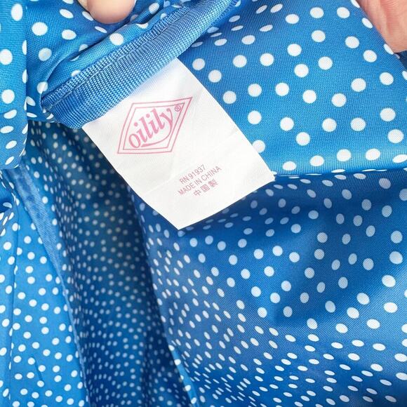 Oililly Women’s Blue Floral Bag Satchel Purse Crossbody Vinyl Nylon Folksy - Picture 3 of 10